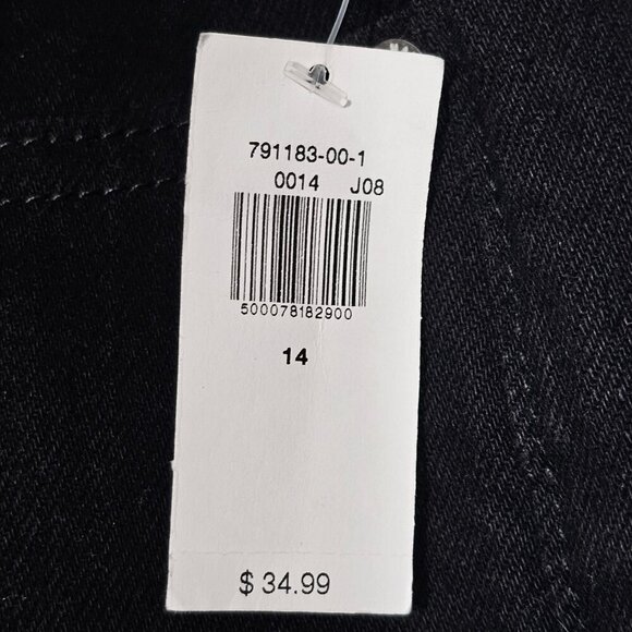 Old Navy High-Rise O.G. Straight 7 "In Denim Shorts Cut Off Black Womens 14 NWT - Picture 6 of 10